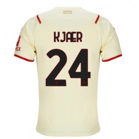 Koszulka AC Milan Simon Kjaer 24 Wyjazdowe Stroje Piłkarskie 2021/22 Krótki Rękaw